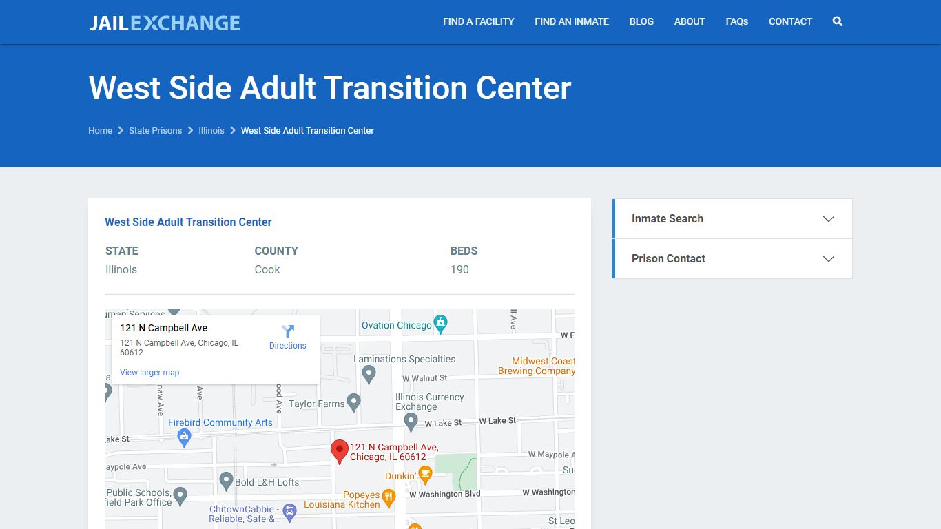 West Side Adult Transition Center Prisoner Search | Visitation, Mail ...